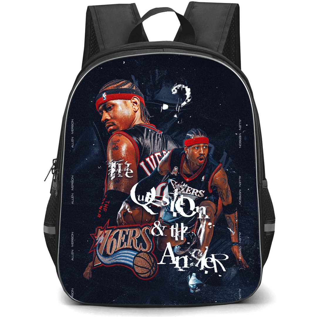 NBA Allen Iverson Backpack StudentPack - Allen Iverson Sixers The Question And The Answer Poster