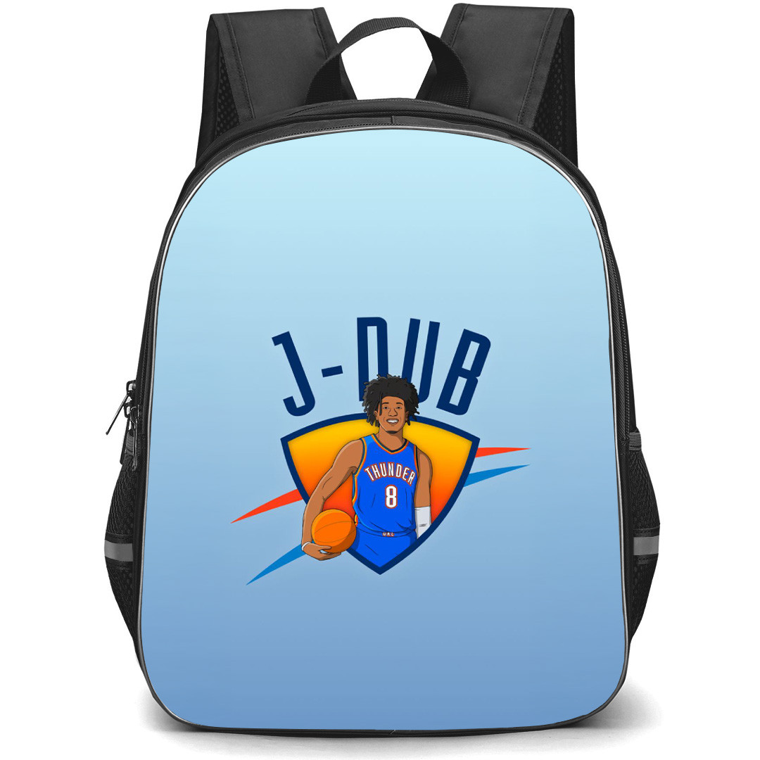 NBA Jalen Williams Backpack StudentPack - Jalen Williams Holding Ball Vector Art Poster