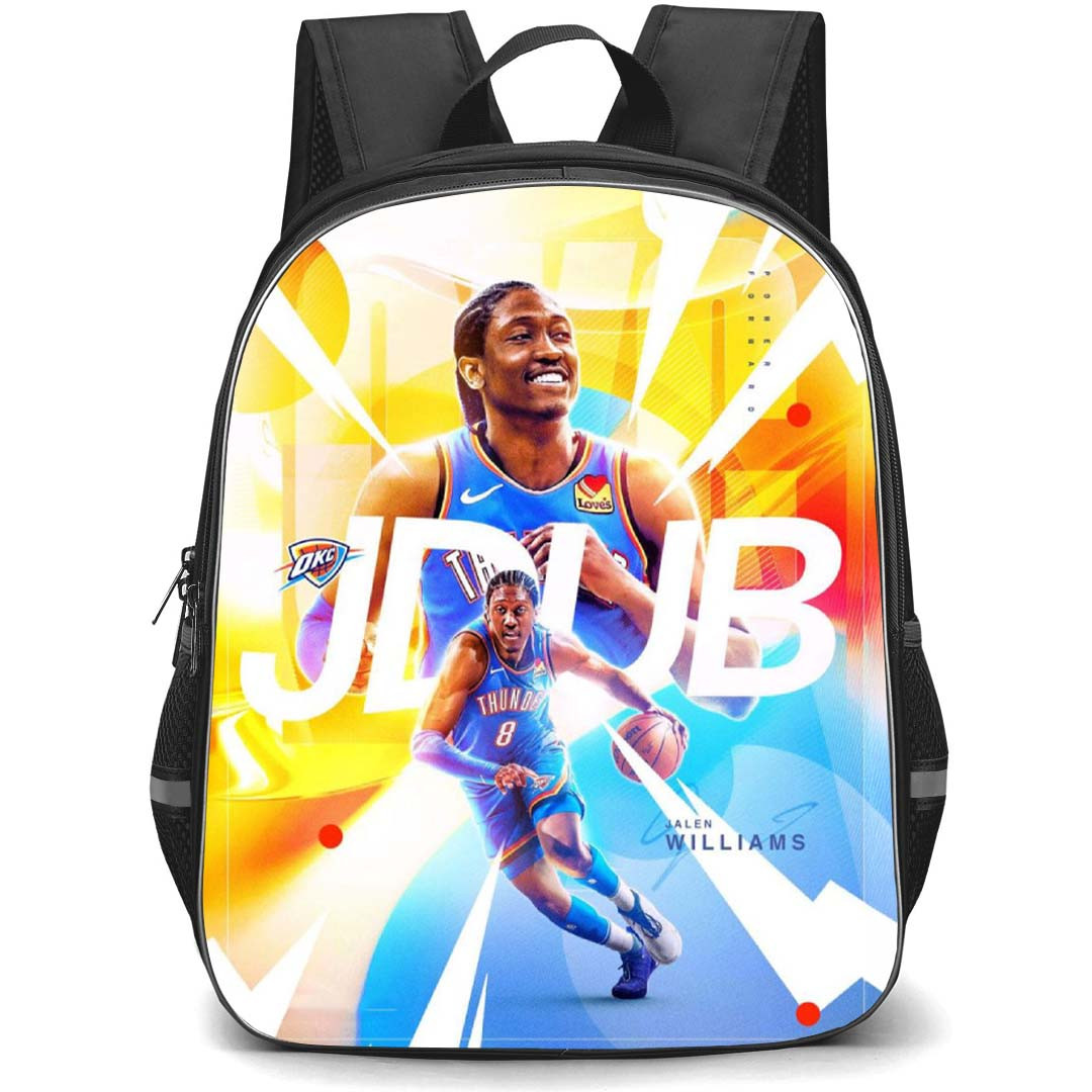 NBA Jalen Williams Backpack StudentPack - Jalen Williams Dribbling Portrait Team Poster