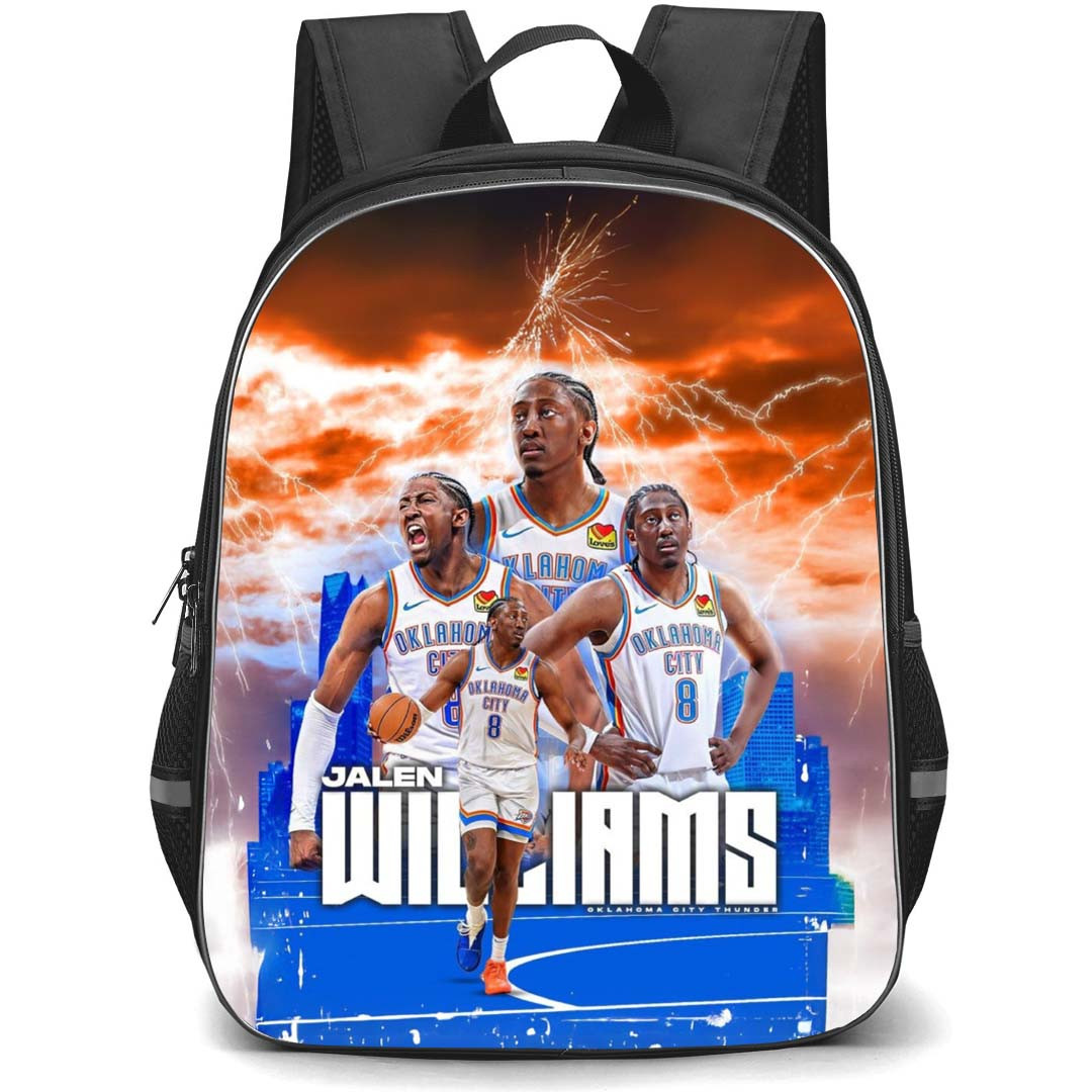 NBA Jalen Williams Backpack StudentPack - Jalen Williams Portrait Collage Thunder Poster