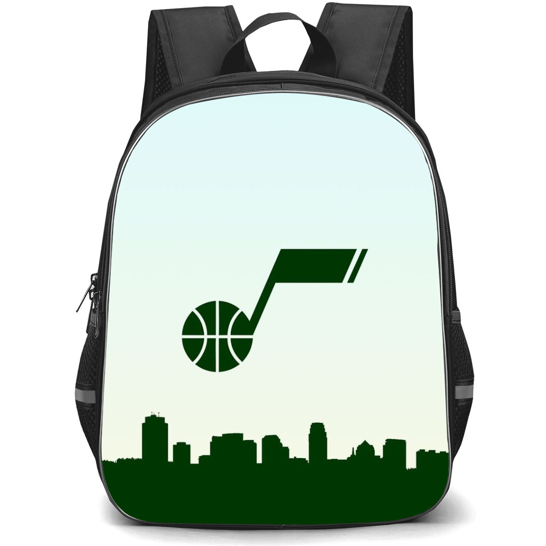 NBA Utah Jazz Backpack StudentPack - Utah Jazz Silhoutte Art Silhoutte Art Logo