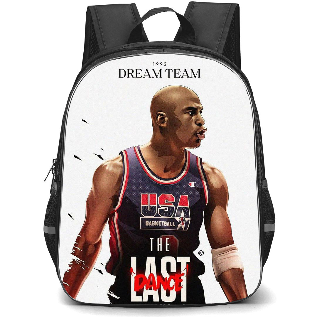 NBA Michael Jordan Backpack StudentPack - Michael Jordan 1992 Dream Team Illustration Art On White Background