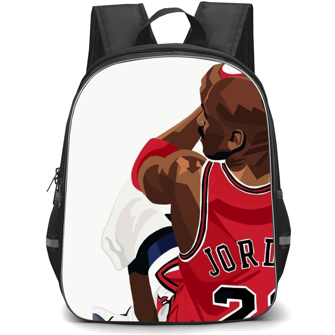 NBA Michael Jordan Backpack StudentPack - Michael Jordan 23 Sitting Back Illustration Art