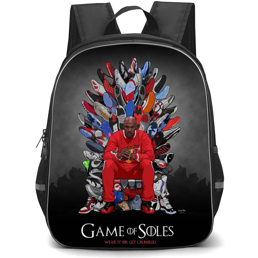 NBA Michael Jordan Backpack StudentPack - Michael Jordan MJ Sneaker Throne Poster