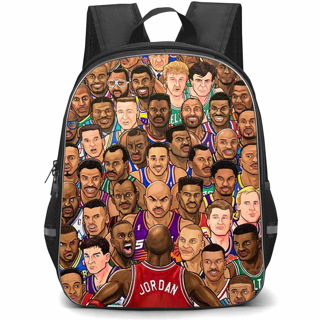 NBA Michael Jordan Backpack StudentPack - Michael Jordan MJ Vs NBA Poster Art