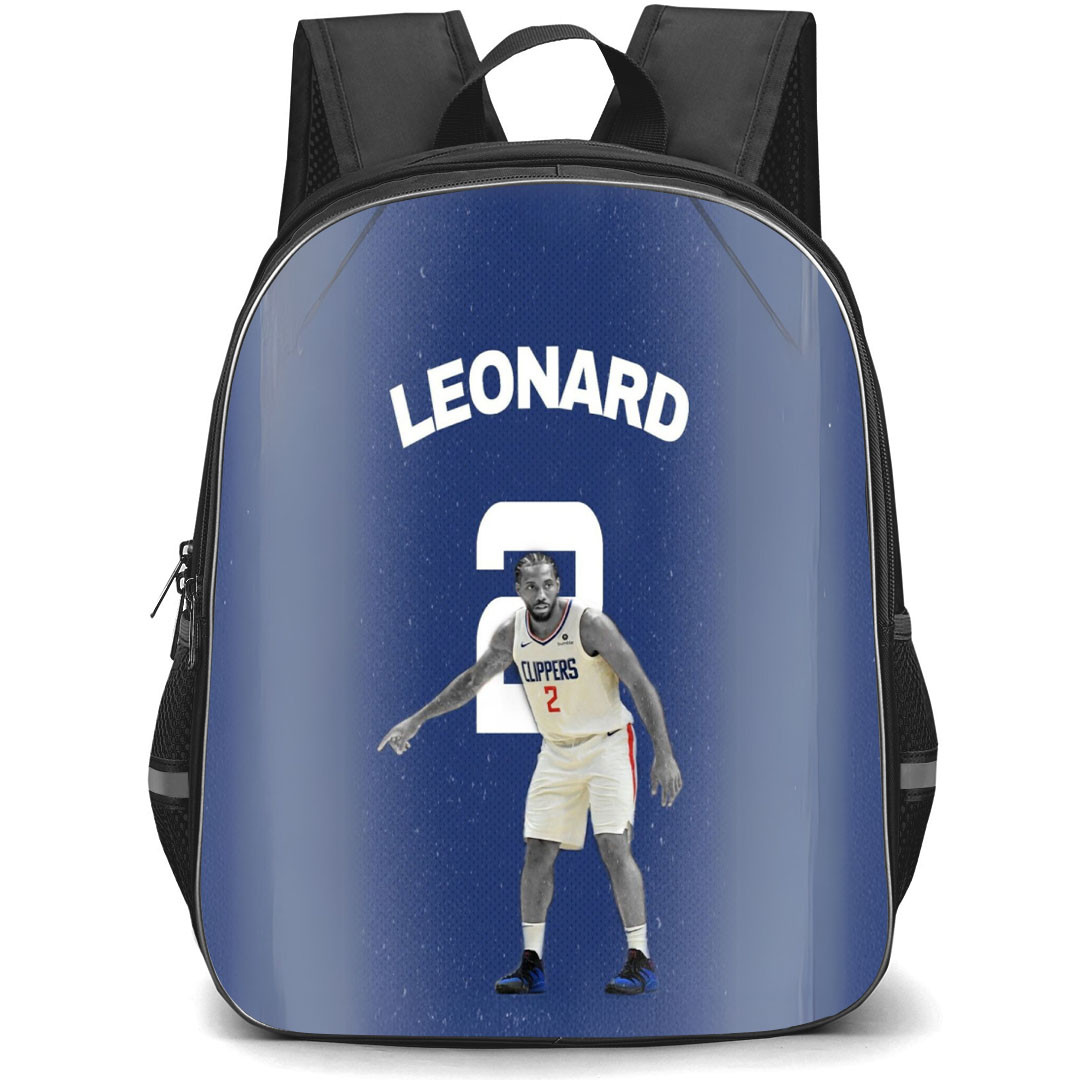 NBA Kawhi Leonard Backpack StudentPack - Kawhi Leonard Standing On Jersey Background