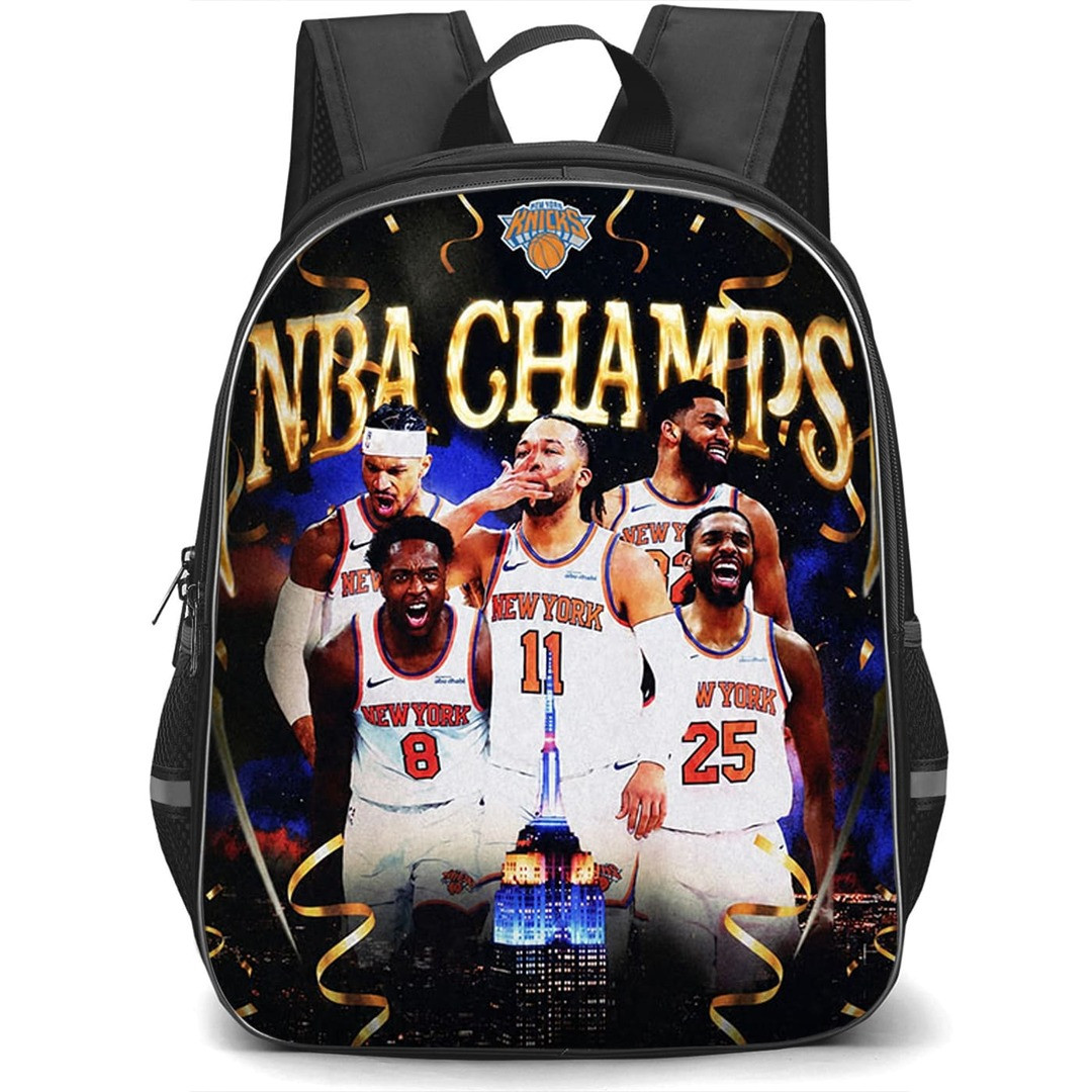 NBA New York Knicks Champions Backpack School Bag StudentPack - New York Knicks Gold Confetti Championship Celebration Poster