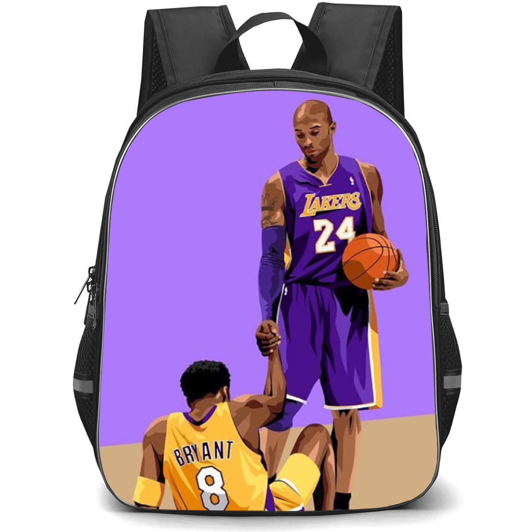 NBA Kobe Bryant Backpack School Bag StudentPack - Kobe Bryant Helping Stand Wpap Art