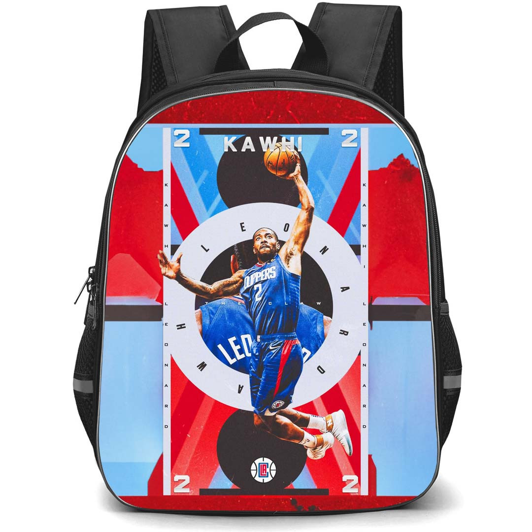 NBA Kawhi Leonard Backpack StudentPack - Kawhi Leonard Los Angeles Clippers 2 Dunking On Graphic Art Poster