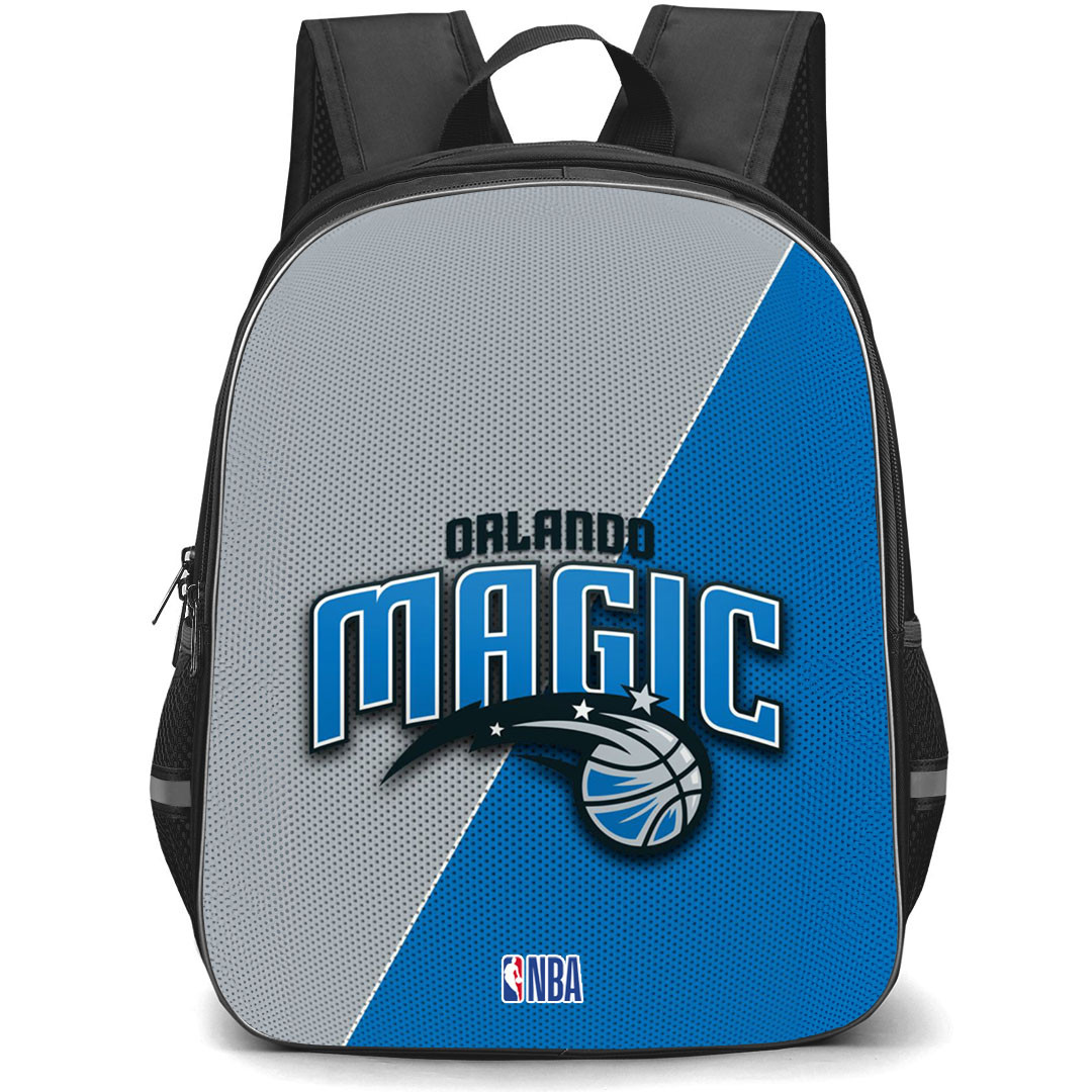 NBA Orlano Magic Backpack StudentPack - Team Logo On Grey And Blue
