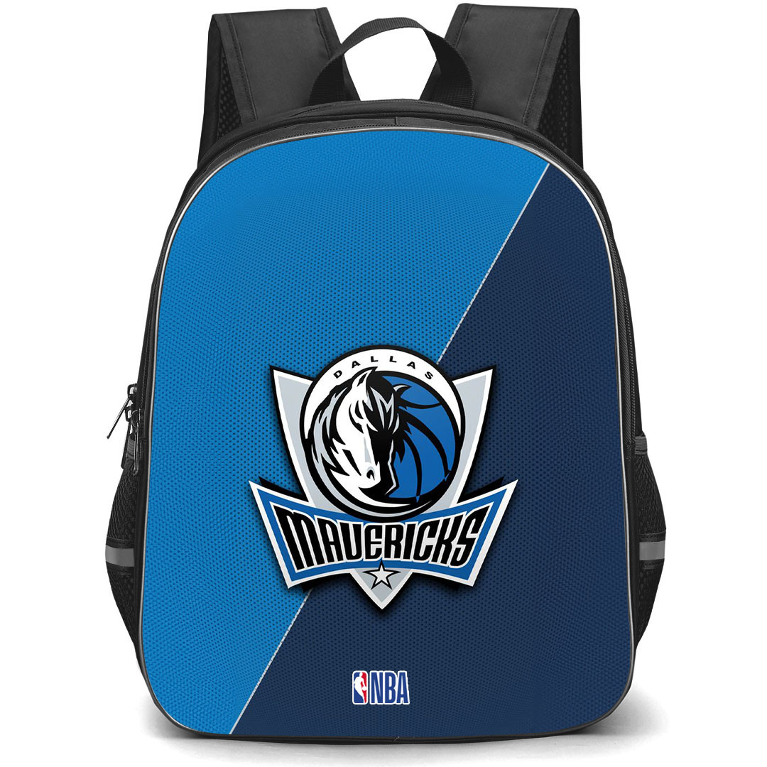 NBA Dallas Mavericks Backpack StudentPack - Team Logo On Blue Background