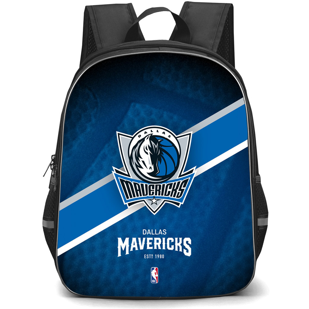 NBA Dallas Mavericks Backpack StudentPack - Team Logo Stripe Background