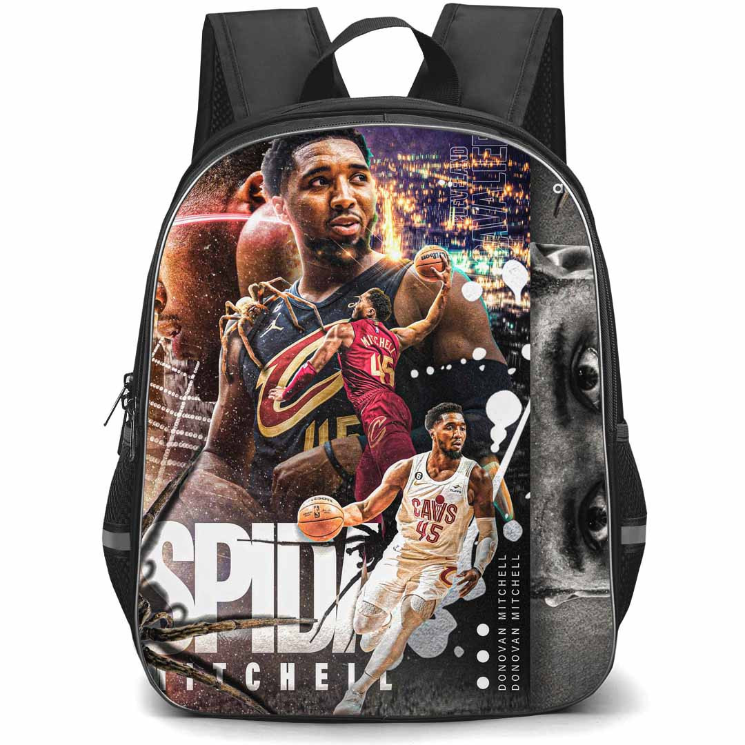 NBA Donovan Mitchell Backpack StudentPack - Donovan Mitchell Cleveland Cavaliers 45 Graphic Art Poster