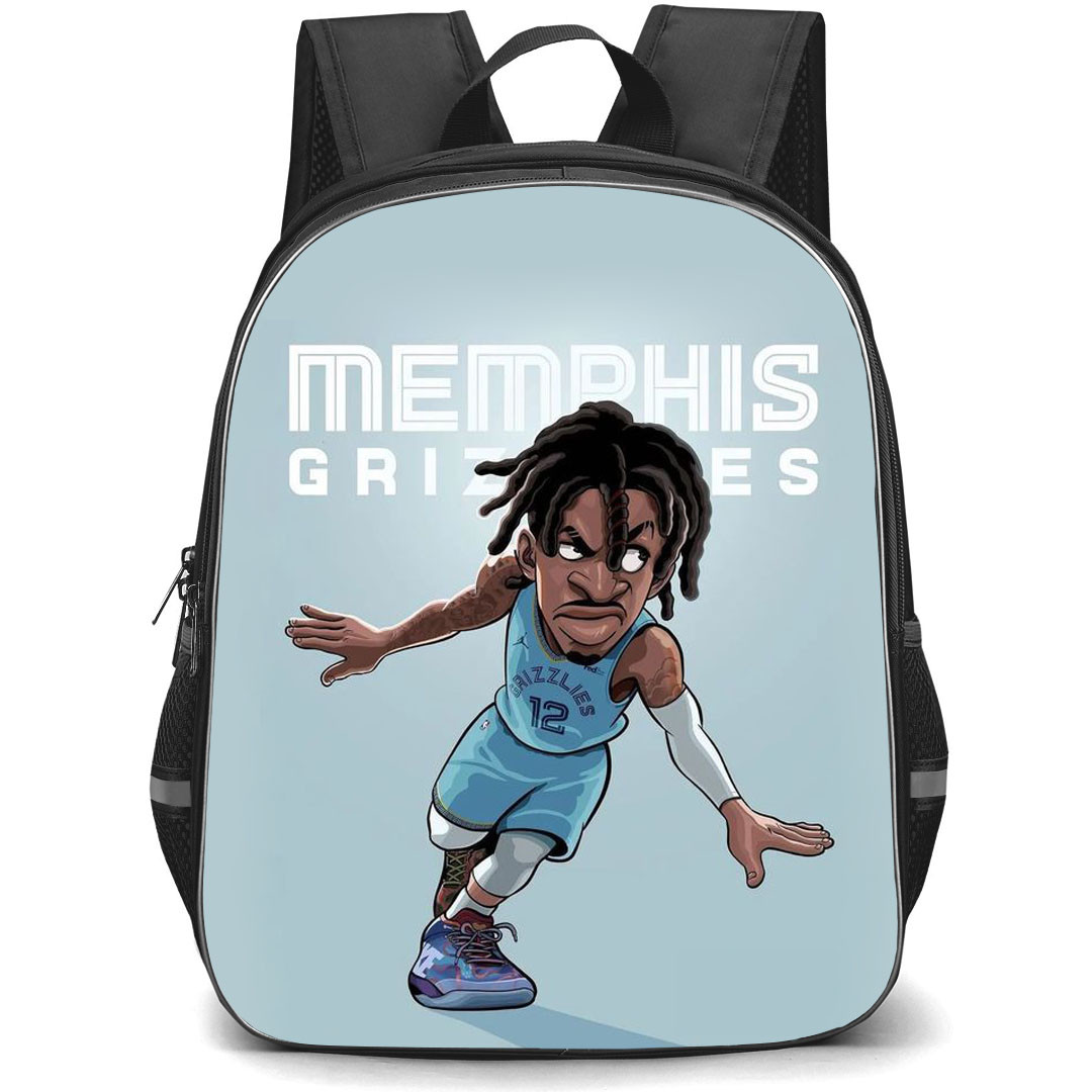 NBA Ja Morant Backpack StudentPack - Ja Morant Memphis Grizzlies Celebration Cartoon Art