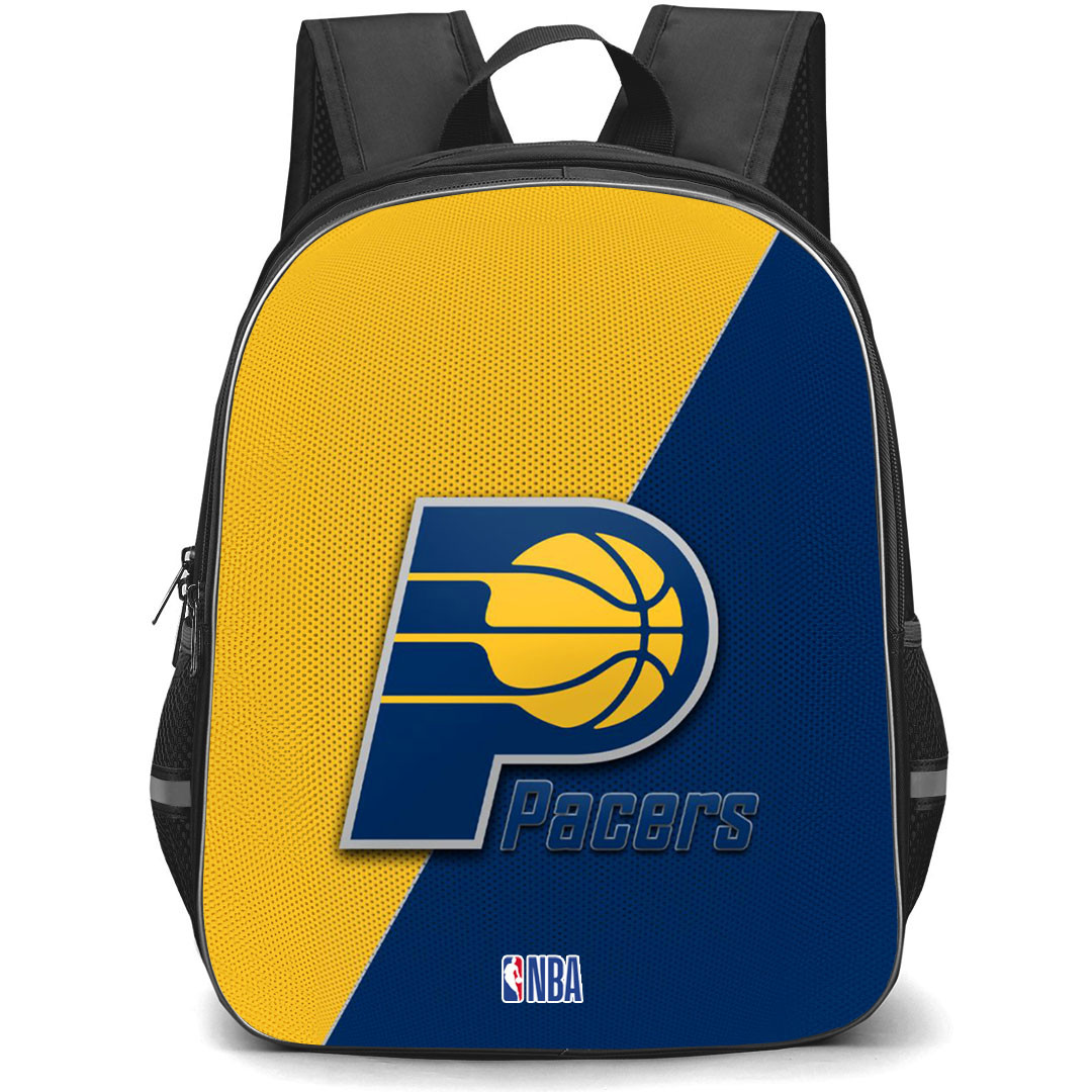 NBA Indiana Pacers Backpack StudentPack - Team Logo On Yellow And Blue Background