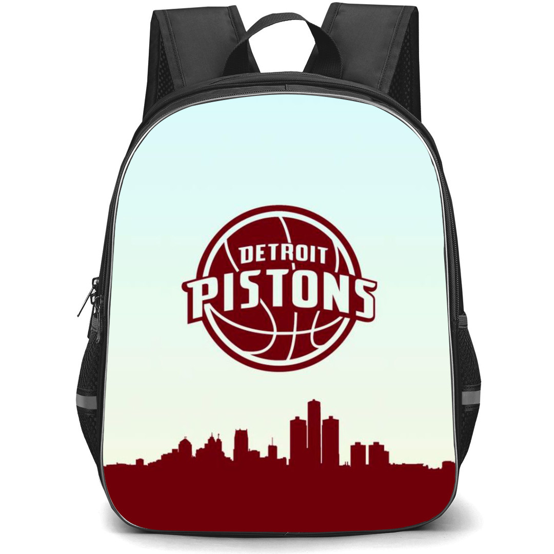 NBA Detroit Pistons Backpack StudentPack - Detroit Pistons Watercolor Art Logo