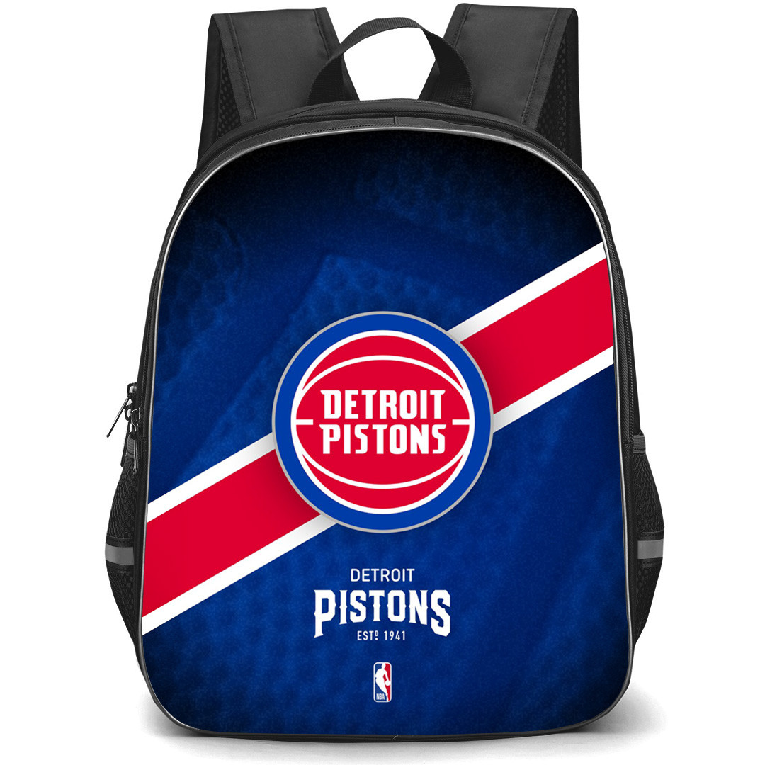 NBA Detroit Pistons Backpack StudentPack - Team Logo Stripe Background
