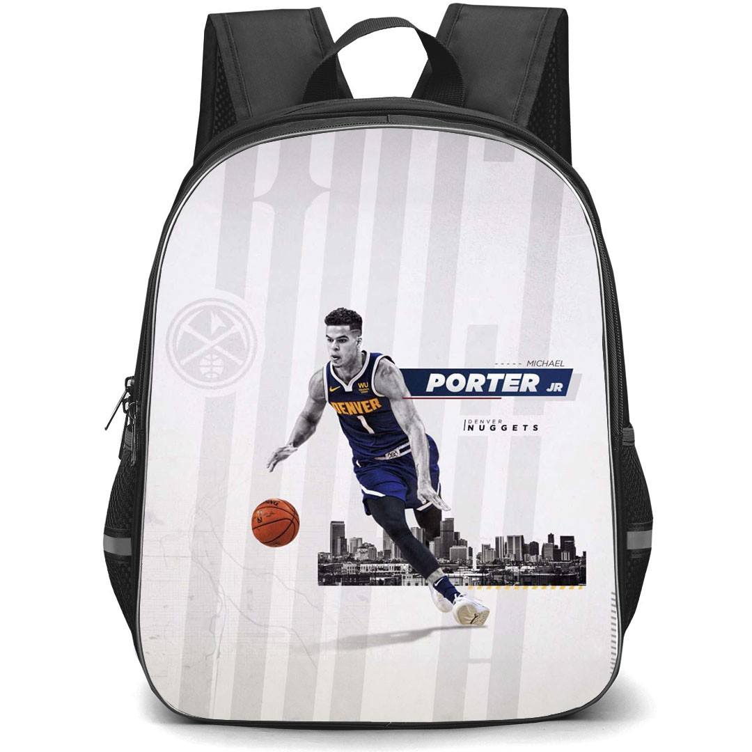 NBA Michael Porter Jr Backpack StudentPack - Michael Porter Jr Denver Nuggets 1 Dribbling Poster Art