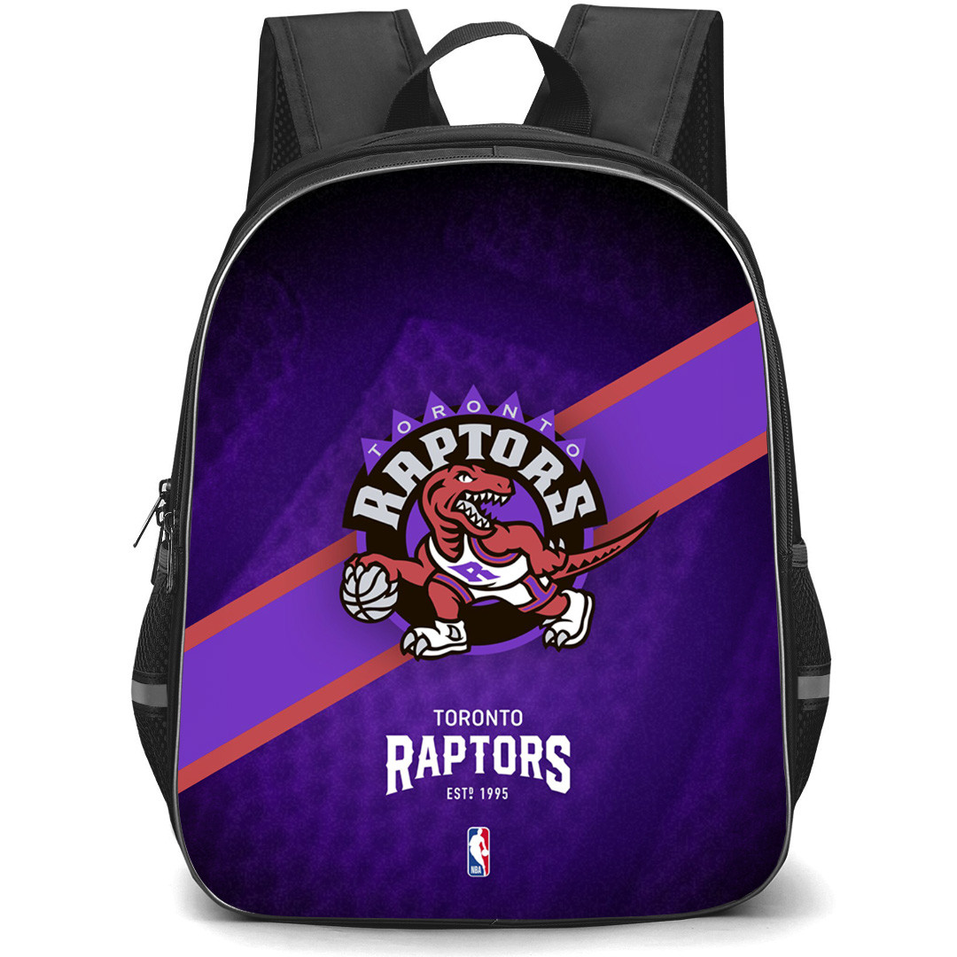 NBA Toronto Raptors Backpack StudentPack - Team 1995 Logo Stripe Background