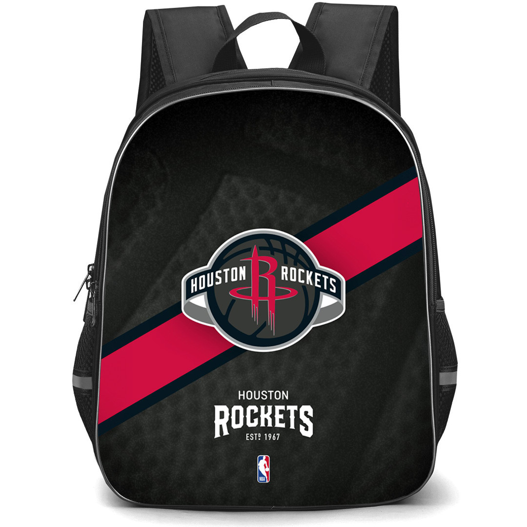 NBA Houston Rockets Backpack StudentPack - Team Logo Stripe Background