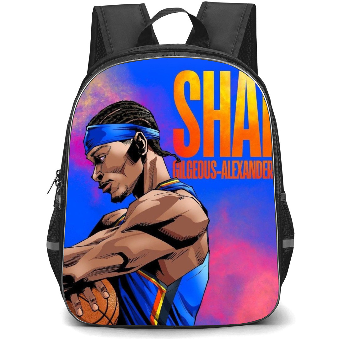 NBA Shai Gilgeous-Alexander Backpack StudentPack - Shai Gilgeous-Alexander Colorful Illustration Art Poster
