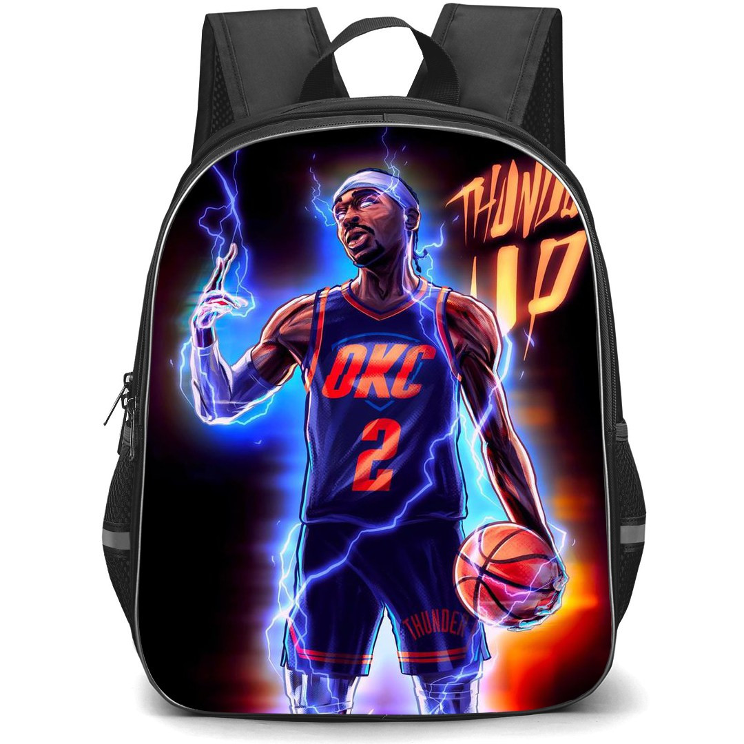 NBA Shai Gilgeous-Alexander Backpack StudentPack - Shai Gilgeous-Alexander 2 Okc Fan Illustration Art Poster