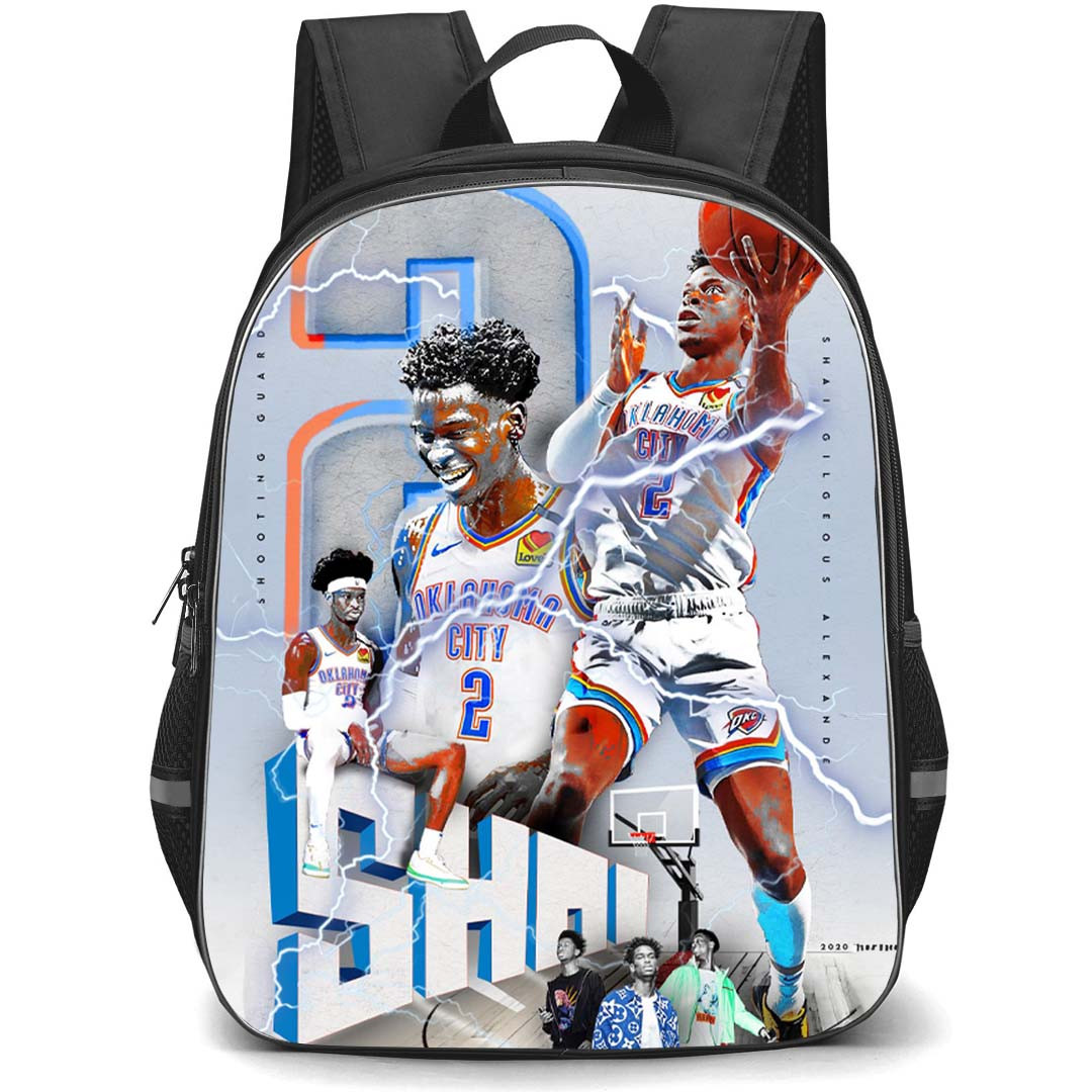 NBA Shai Gilgeous-Alexander Backpack StudentPack - Shai Gilgeous-Alexander OKC Thunder Graphic Art Poster