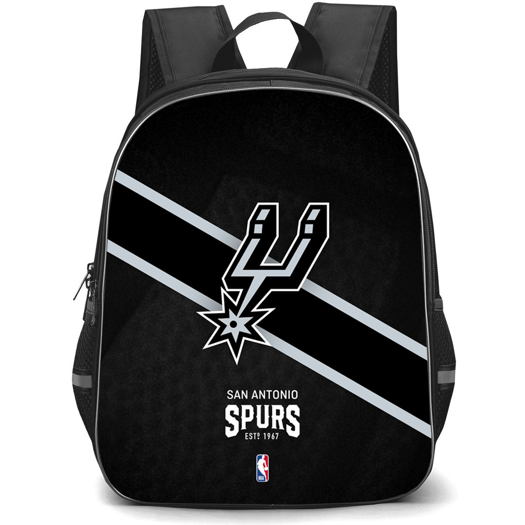 NBA San Antonio Spurs Backpack StudentPack - Team Logo Stripe Background