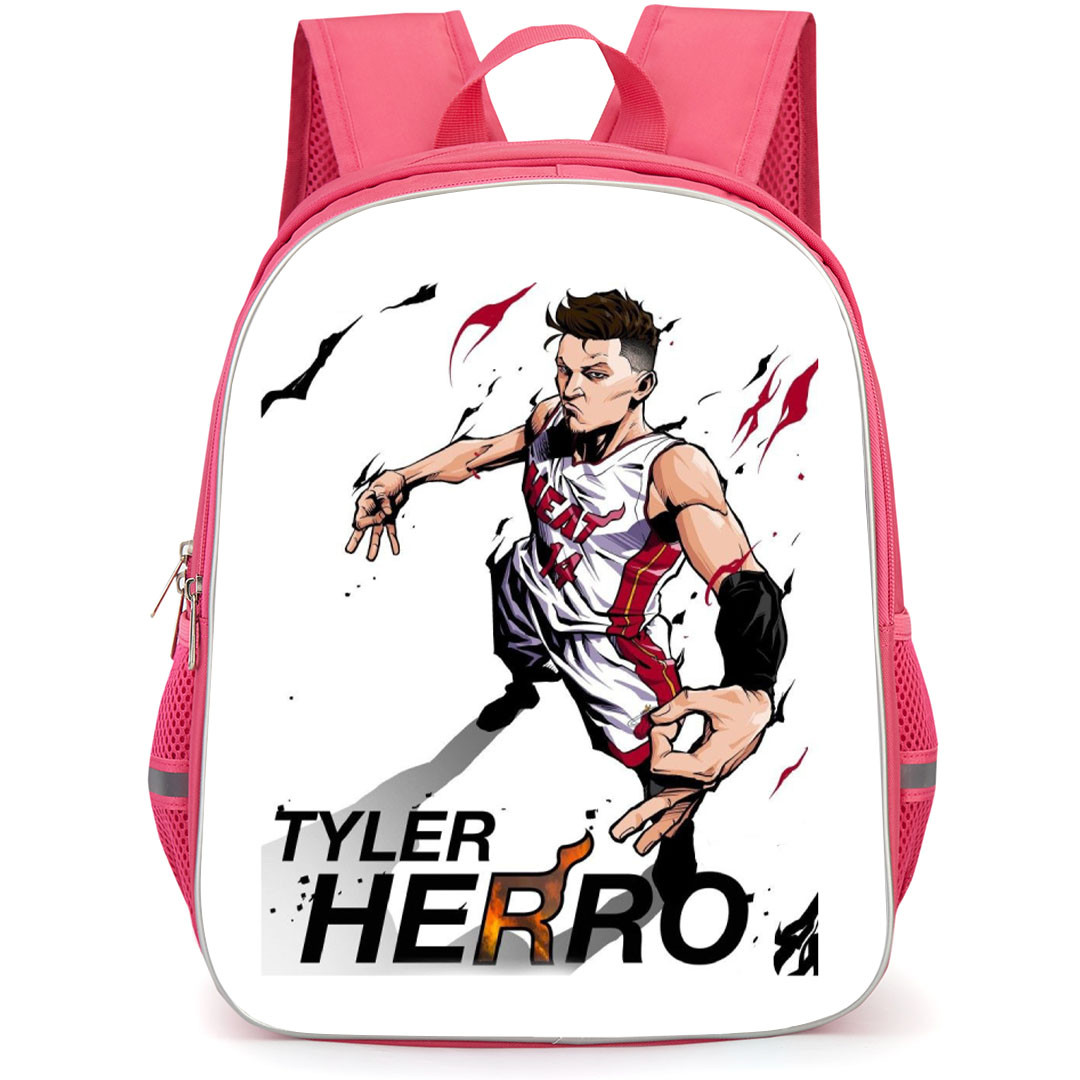 NBA Tyler Herro Backpack StudentPack - Tyler Herro Fierce Portrait Illustration Art Poster
