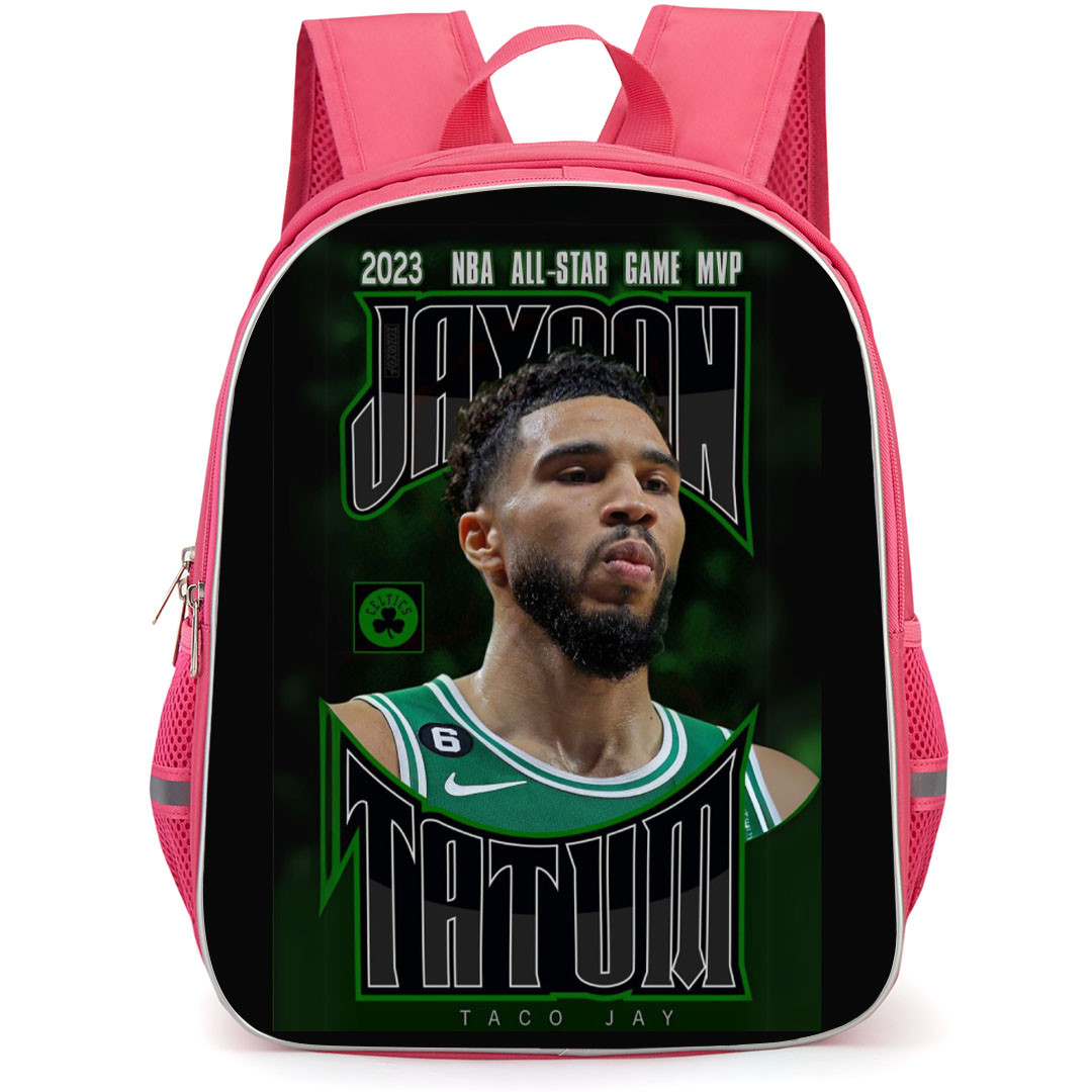 NBA Jayson Tatum Backpack StudentPack - Jayson Tatum All Star MVP Portrait On Dark Background