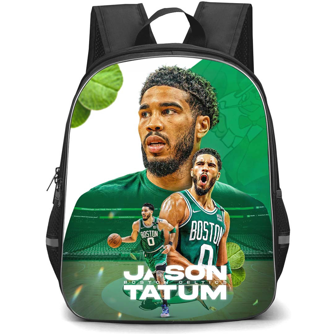 NBA Jayson Tatum Backpack StudentPack - Jayson Tatum Boston Celtics 0 Portrait On Graphic Art