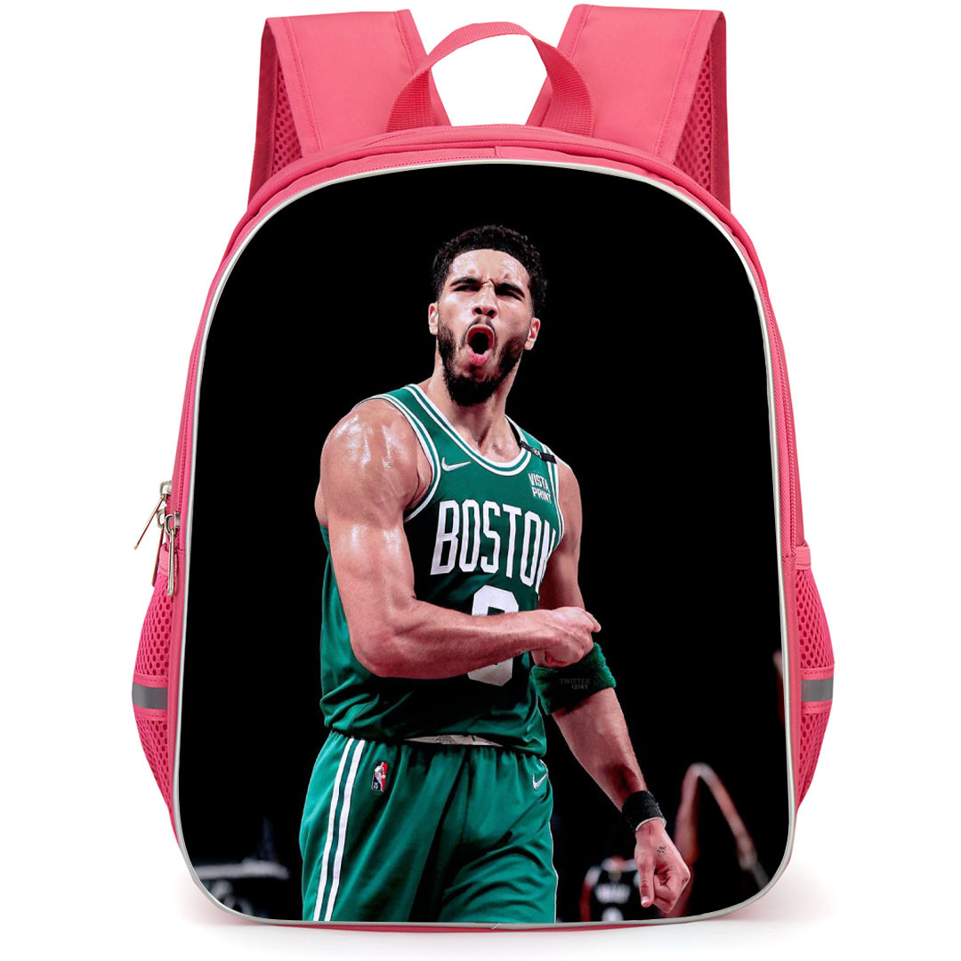NBA Jayson Tatum Backpack StudentPack - Jayson Tatum Shouting On Black Background
