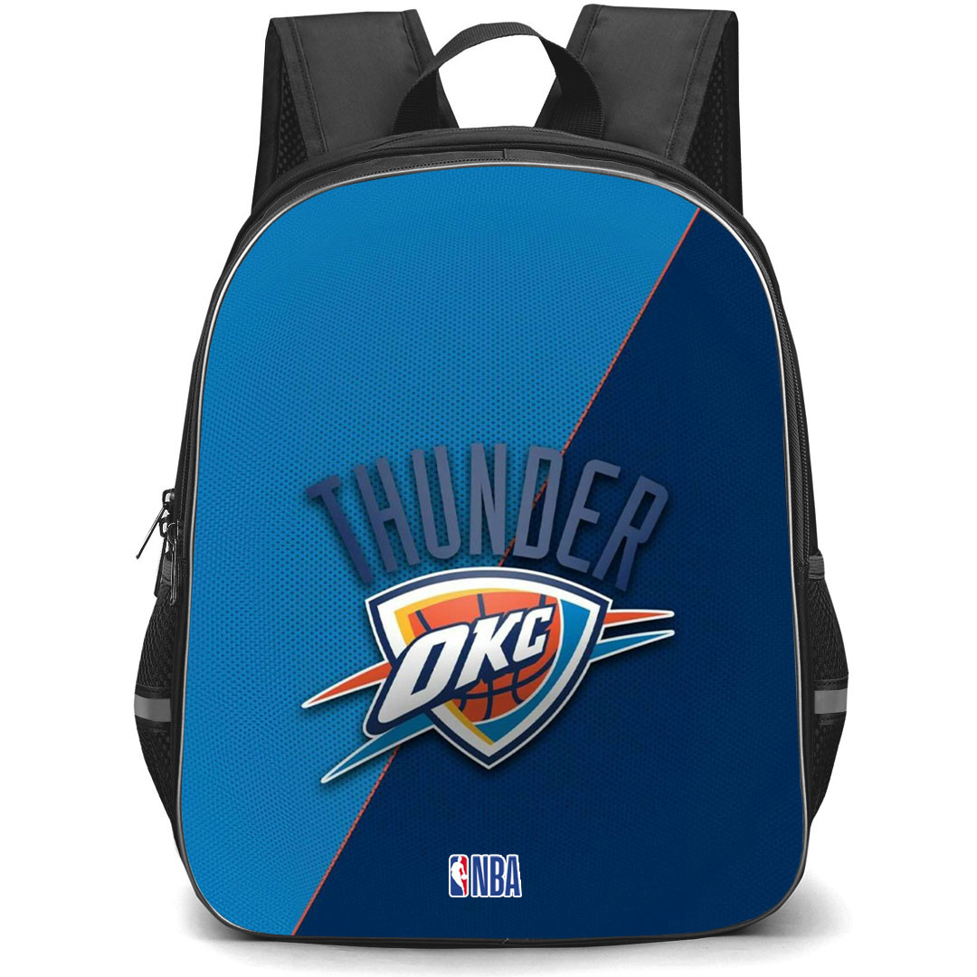 NBA Oklahoma City Thunder Backpack StudentPack - Team Logo Blue Background