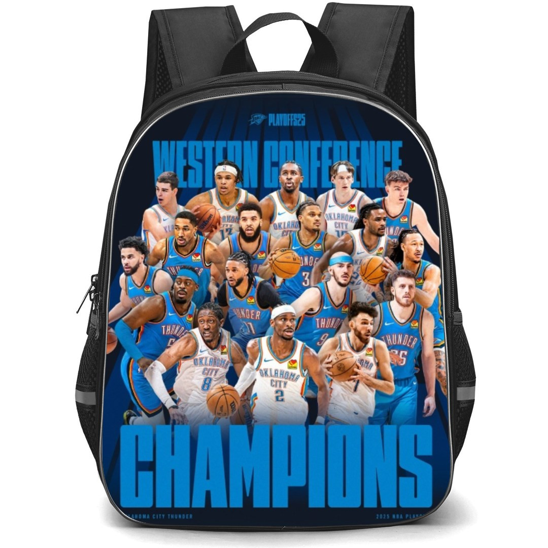 NBA Oklahoma City Thunder Backpack StudentPack - NBA OKC Thunder Collage Western Conference Champions