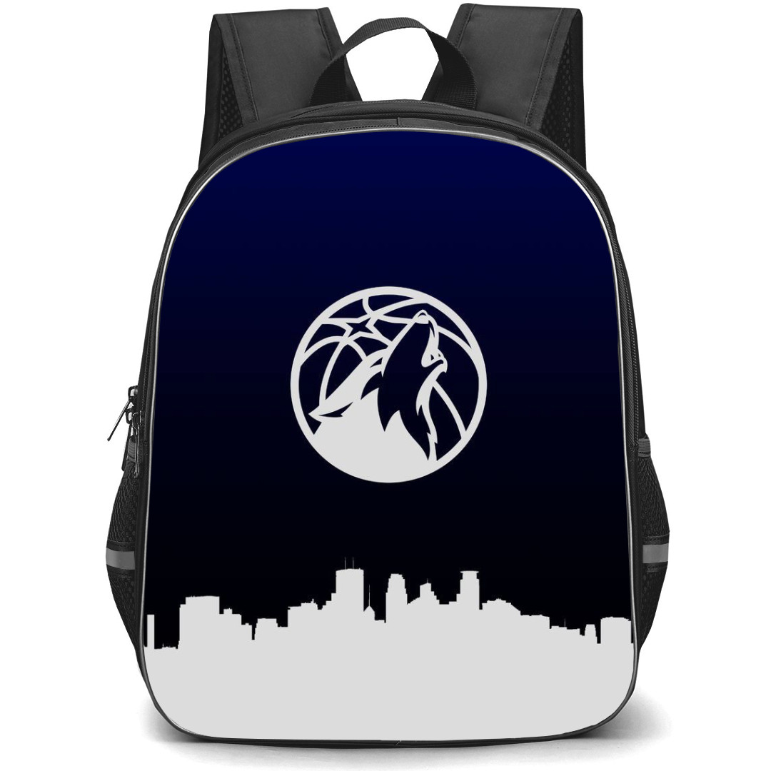 NBA Minnesota Timberwolves Backpack StudentPack - Minnesota Timberwolves Watercolor Art Logo