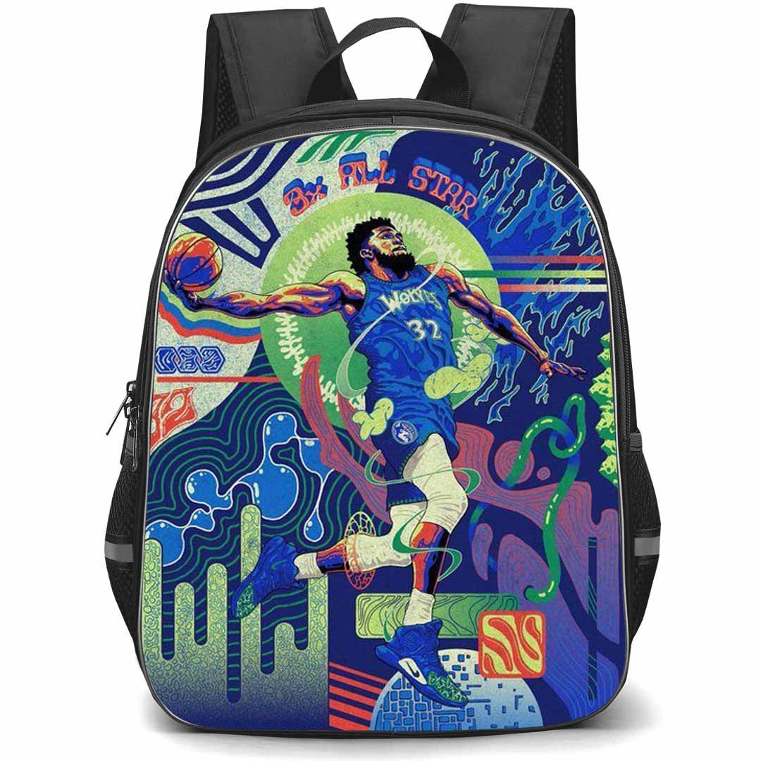 NBA Karl-Anthony Towns Backpack StudentPack - Karl-Anthony Towns 32 Greatest Shooting Big Man Illustration
