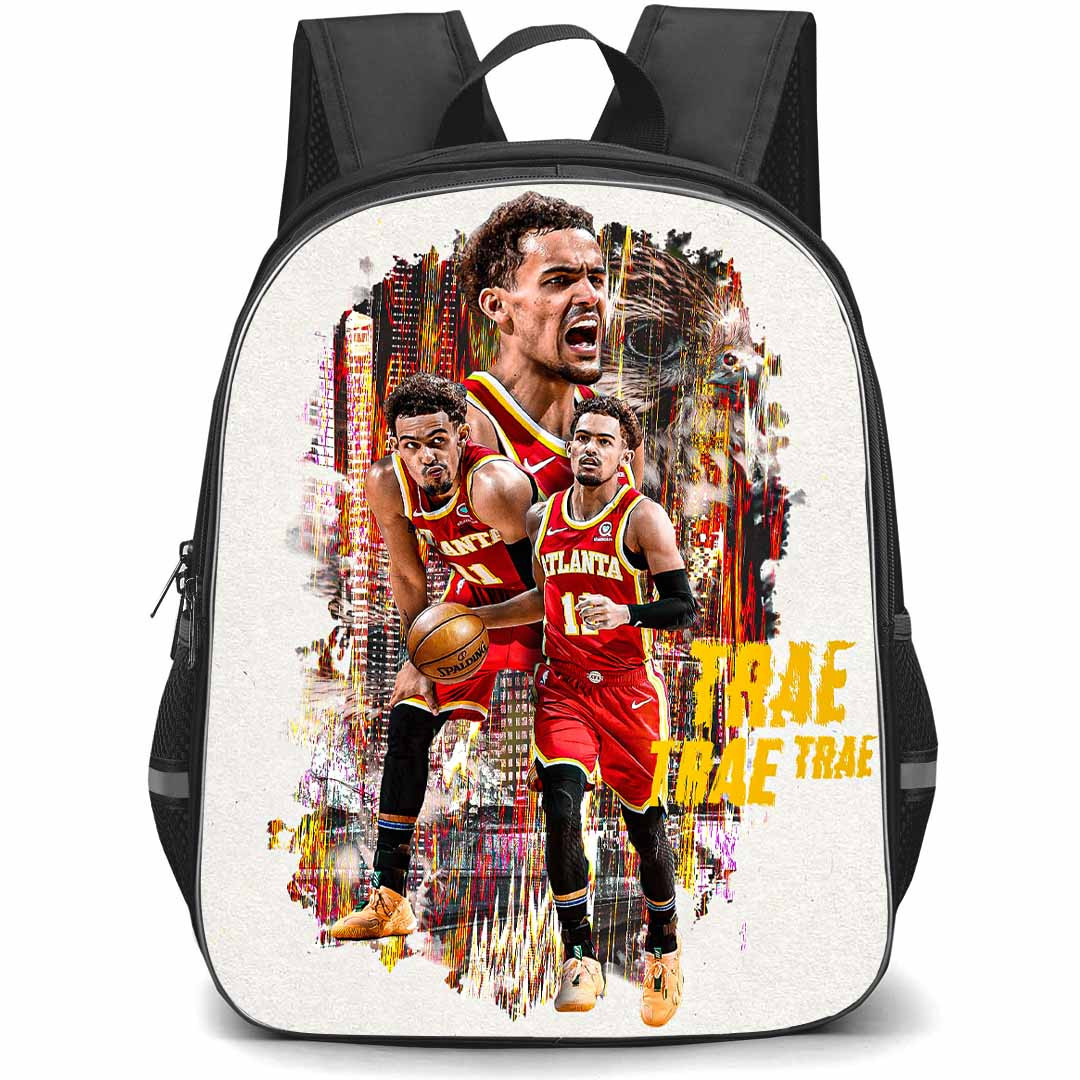 NBA Trae Young Backpack StudentPack - Trae Young Atlanta Hawks 11 Running On Graphic Art