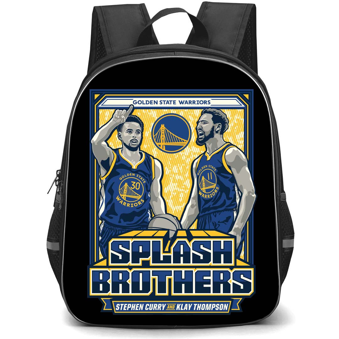 NBA Golden State Warriors Backpack StudentPack - Golden State Warriors Splash Brothers Illustration Art