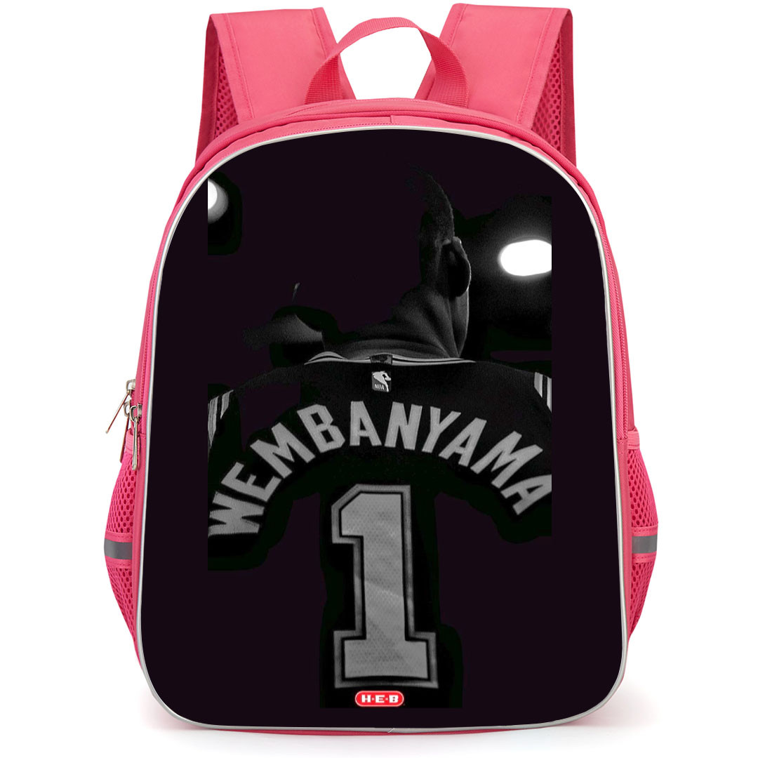 NBA Tyler Herro Backpack StudentPack - Victor Wembanyama 1 Jersey Back Grayscale Poster