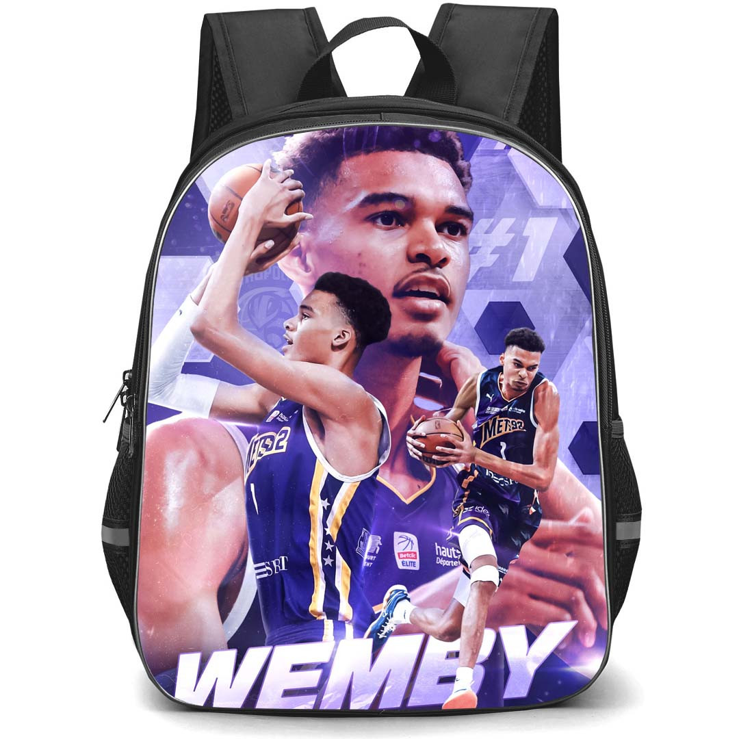 NBA Victor Wembanyama Backpack StudentPack - Victor Wembanyama Shooting Poster