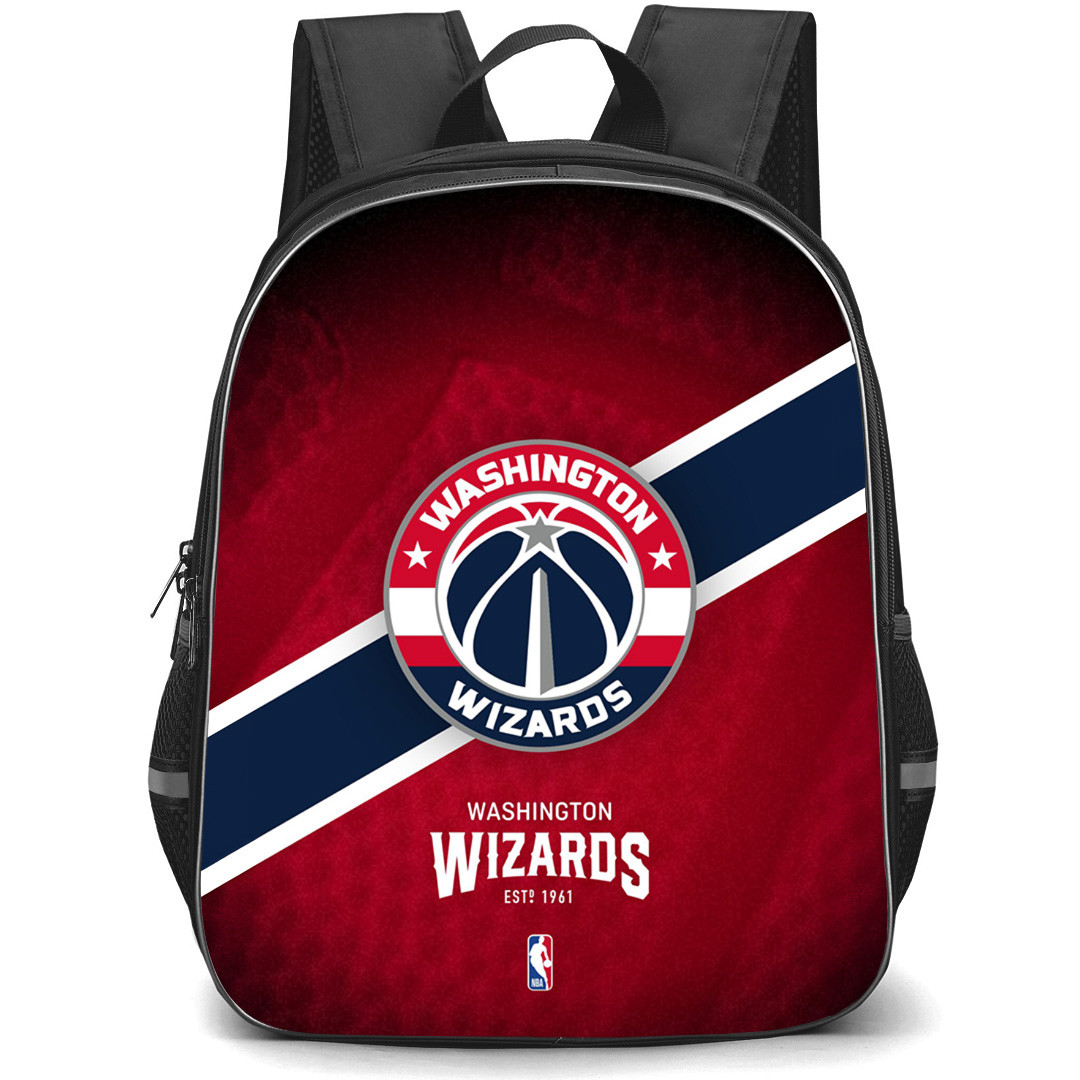 NBA Washington Wizards Backpack StudentPack - Team Logo Stripe Background