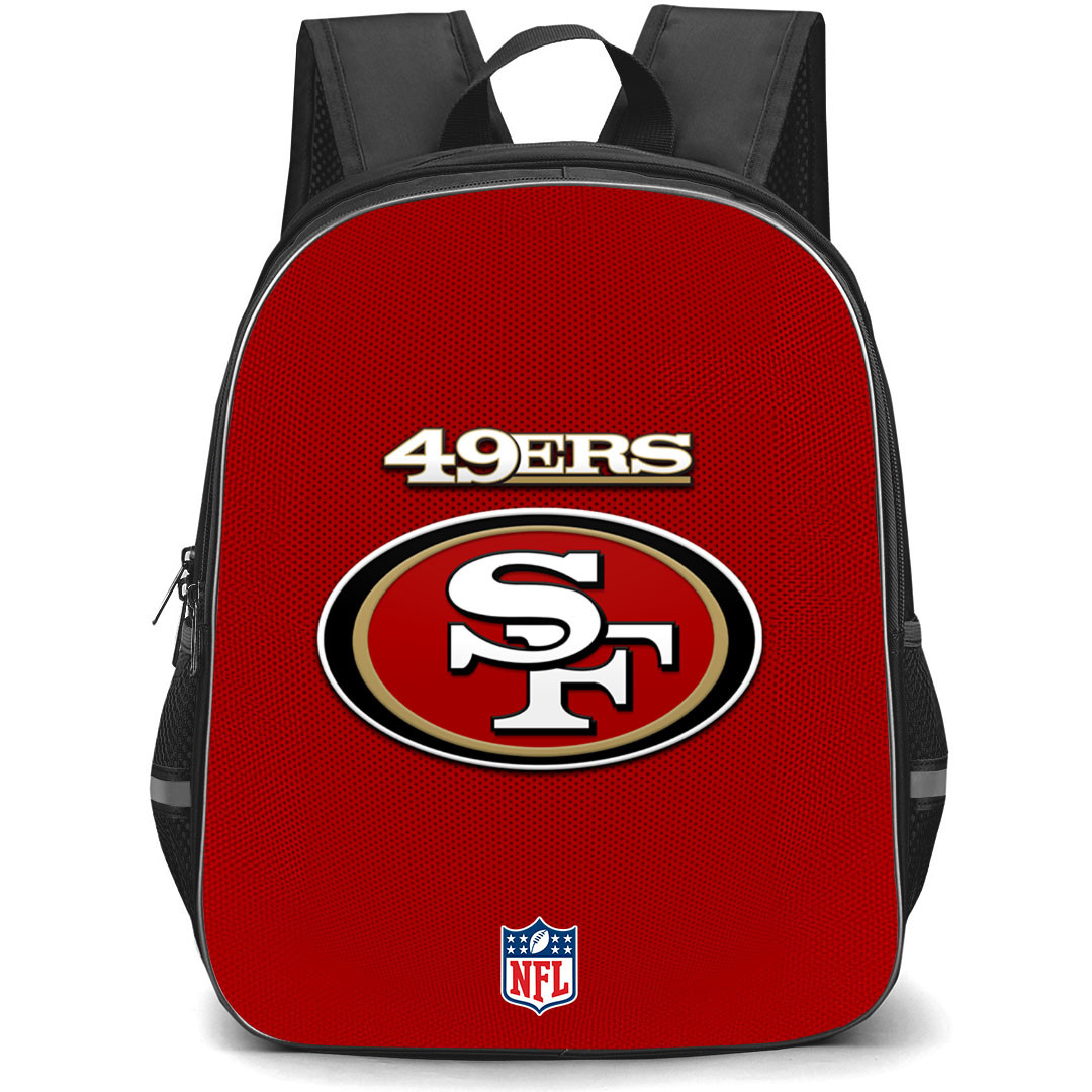 NFL San Francisco 49ers Backpack StudentPack - Team Logo On Red Background
