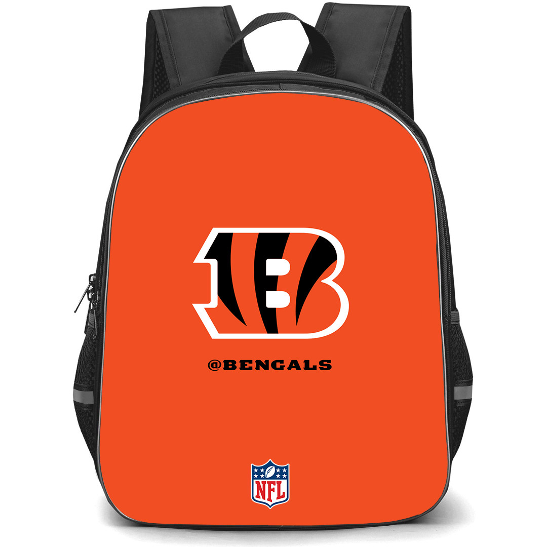 NFL Cincinnati Bengals Backpack StudentPack - Team Logo On Orange Background