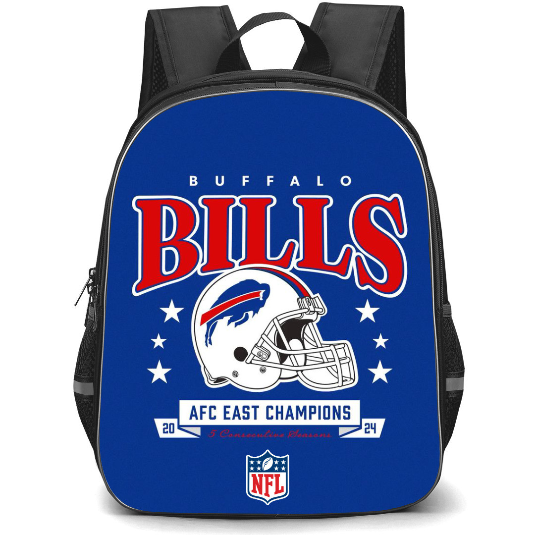 NFL Buffalo Bills Backpack StudentPack - Buffalo Bills Vintage Logo On Blue Background