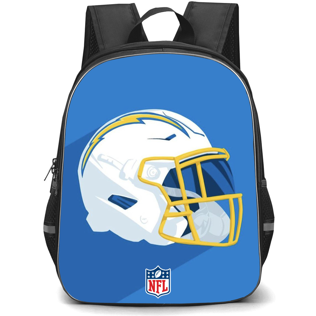 NFL Los Angeles Chargers Backpack StudentPack - Los Angeles Chargers Helmet Illustration On Blue Background