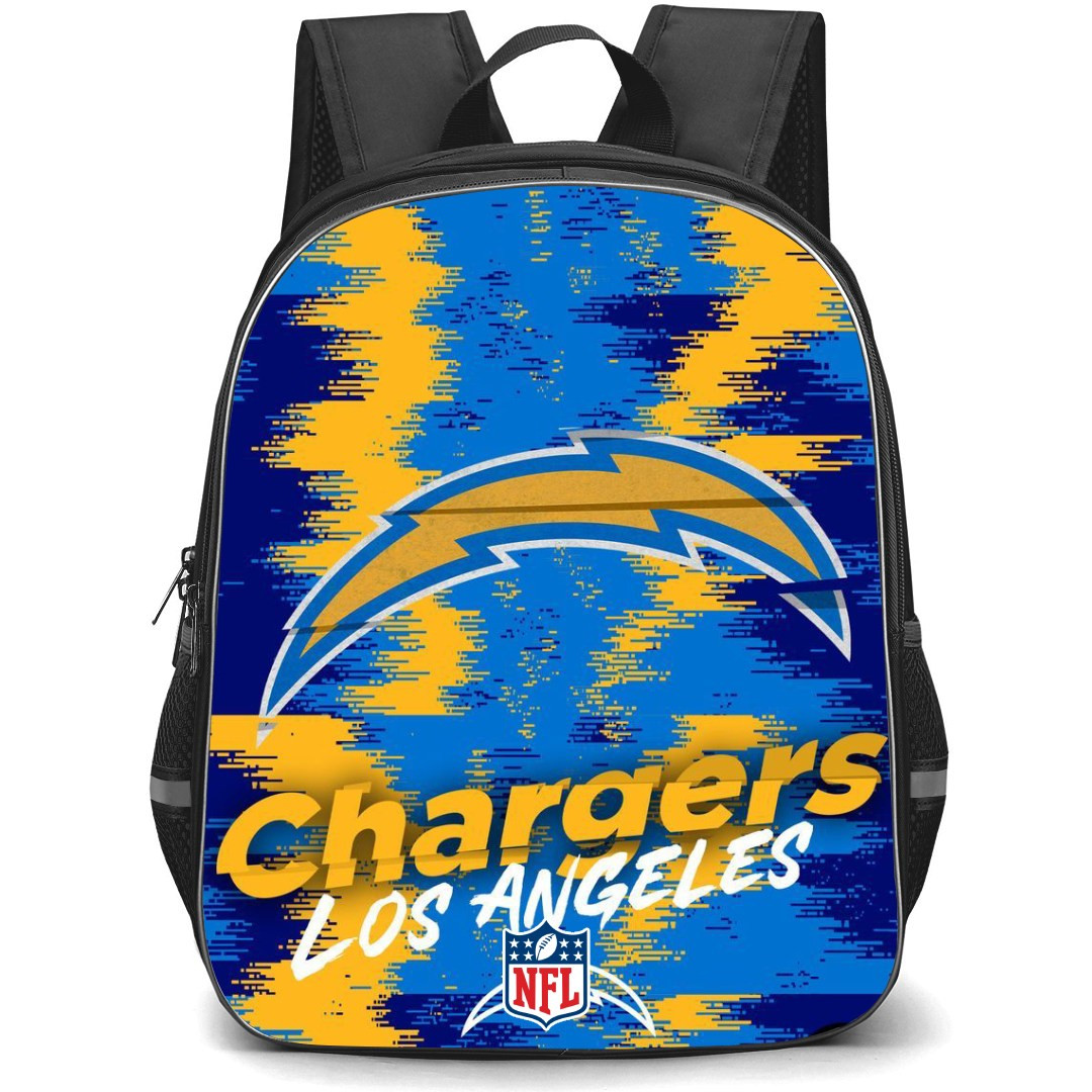 NFL Los Angeles Chargers Backpack StudentPack - Los Angeles Chargers Logo On A Yellow And Blue Background