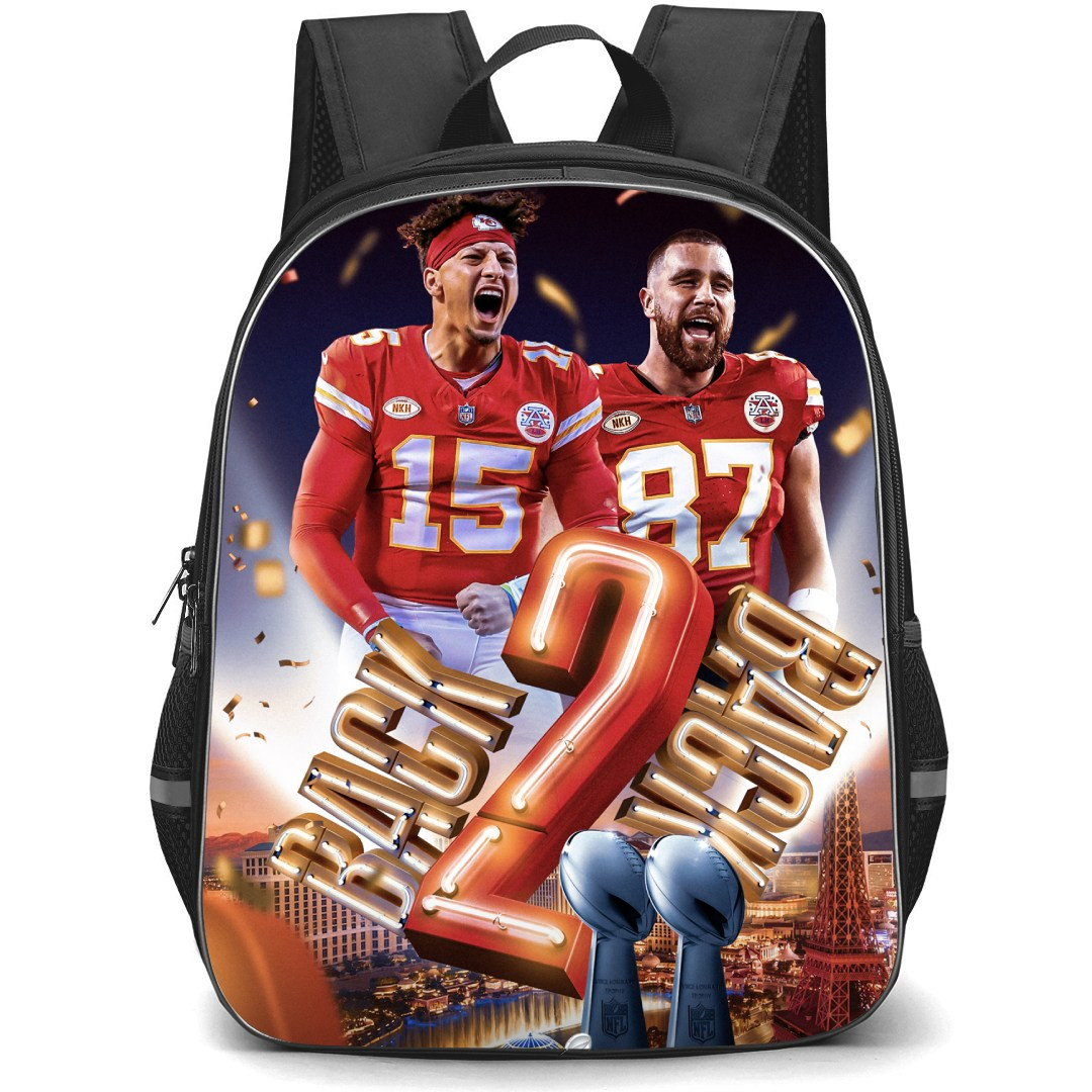 NFL Kansas City Chiefs Backpack StudentPack - Kansas City Chiefs Back To Back Bowl Champion Poster