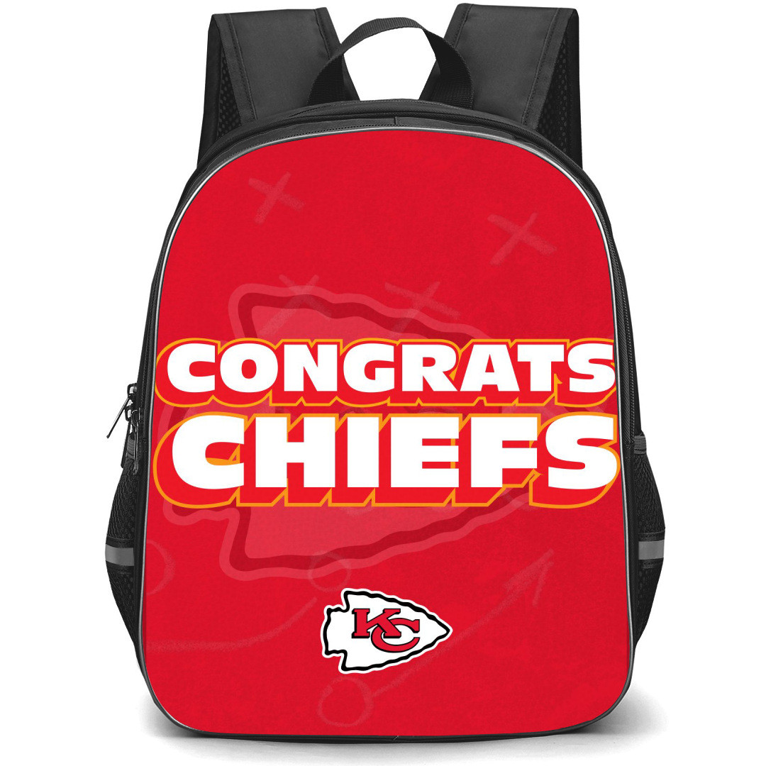 NFL Kansas City Chiefs Backpack StudentPack - Kansas City Chiefs Congrats Chiefs On Red Background