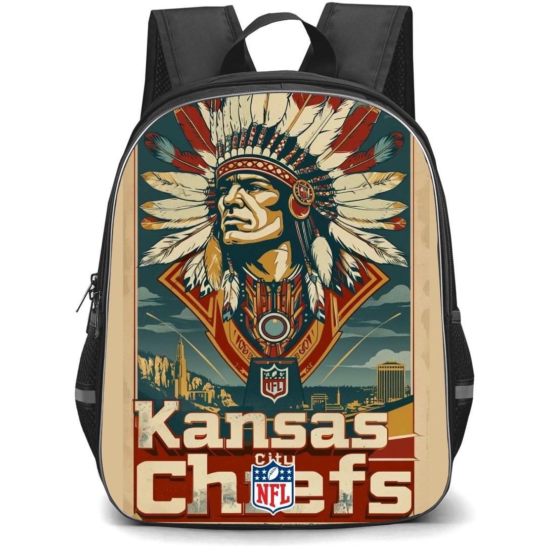 NFL Kansas City Chiefs Backpack StudentPack - Kansas City Chiefs Native American Headdress Vector Art