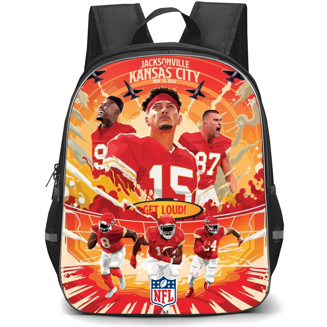 NFL Kansas City Chiefs Backpack StudentPack - Kansas City Chiefs Team Illustration Art Poster